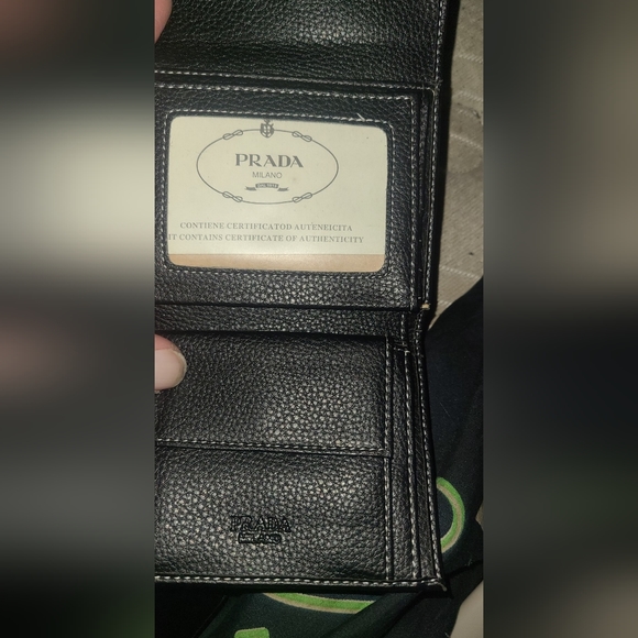 Prada compact wallet